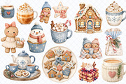 Cozy & Hygge Winter Clipart - 65 PNG, a Seasonal Illustration by Whimsy Brush Studio (Thumbnail 5 of 9)