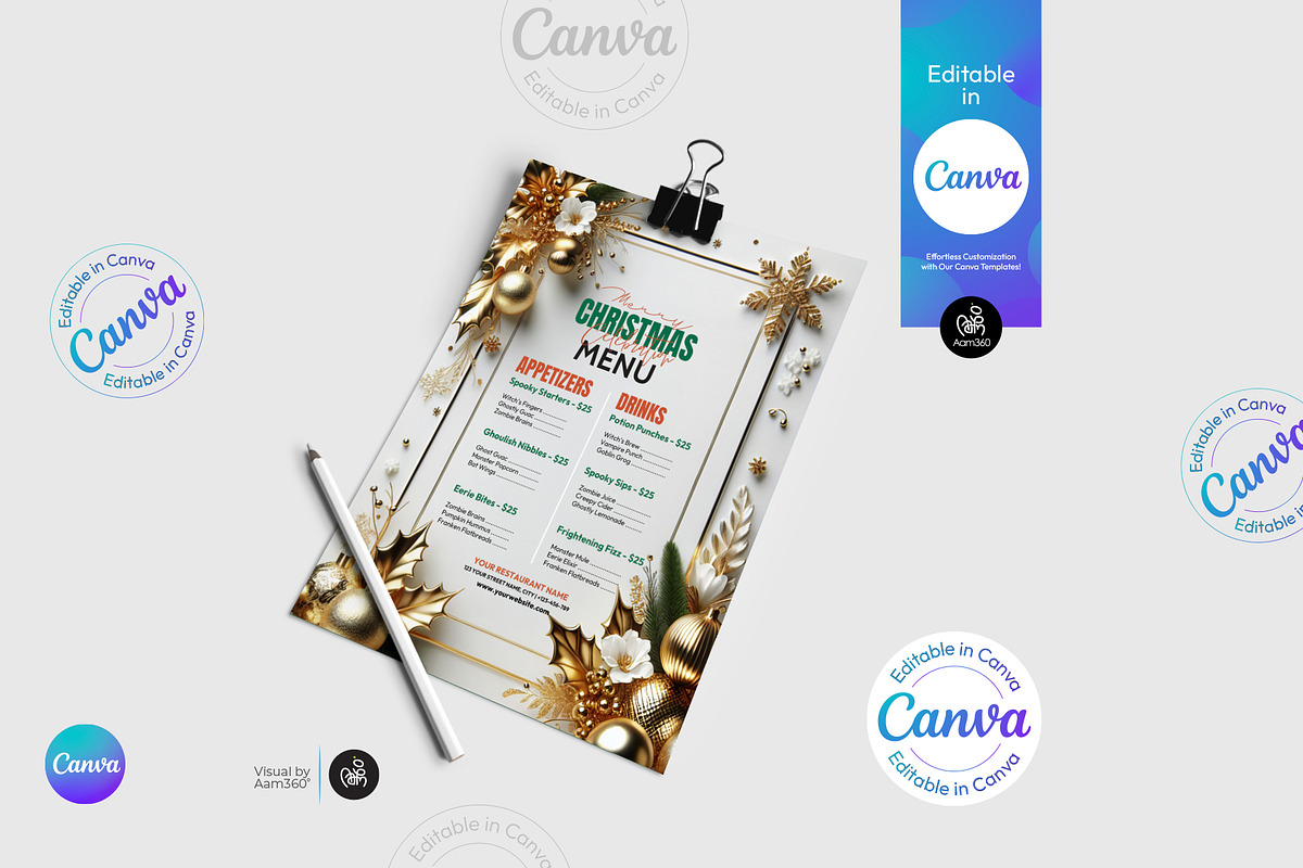 Christmas Flyer Template, a Flyer Template by Aam360 (Photo 2 of 5)