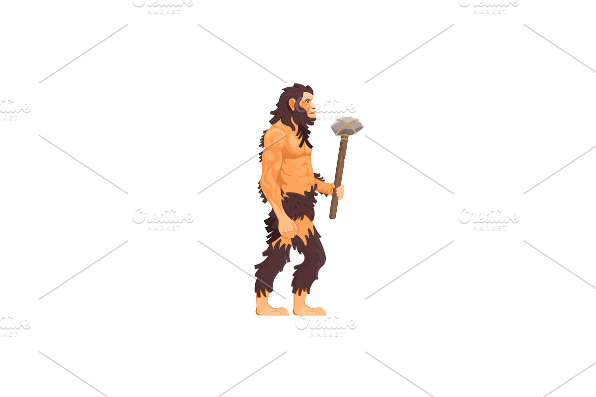 Prehistoric caveman character, a Person Illustration by Yayasya (Photo 3 of 3)