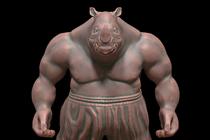 Rhino Character 3d-print Model