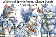 Whimsical Spring Animal Clipart Bund, an Illustration by Daily.Designs (Thumbnail 1 of 7)