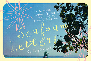 Seafoam Letters Handwritten Font, a Handwritten Font by Perplexitics