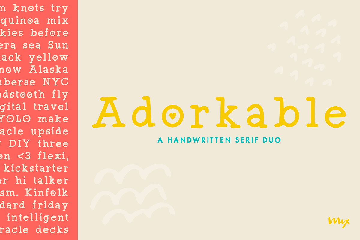 Adorkable - A Handwritten Serif Duo
