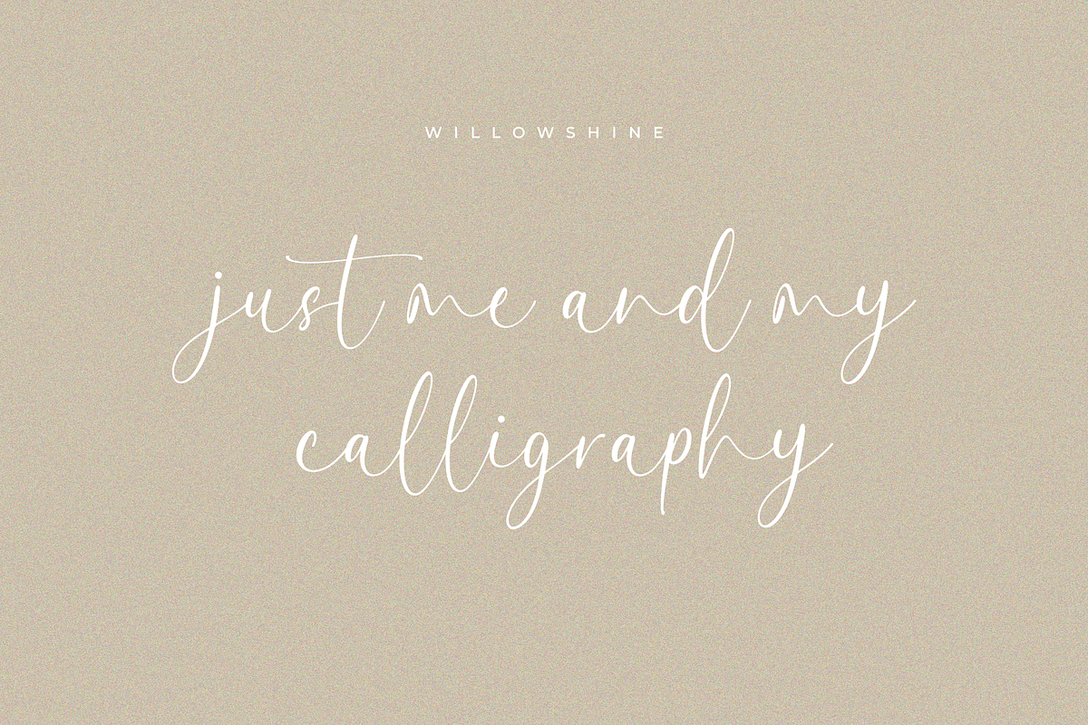 Willowshine Calligraphy Font, a Script Font by Pen Culture (Photo 5 of 9)