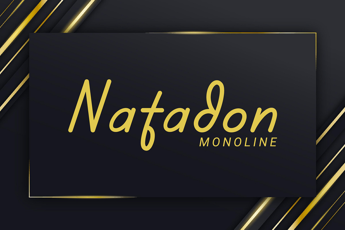Natadon | Monoline Font, a Script Font by JprintStudio (Photo 1 of 6)