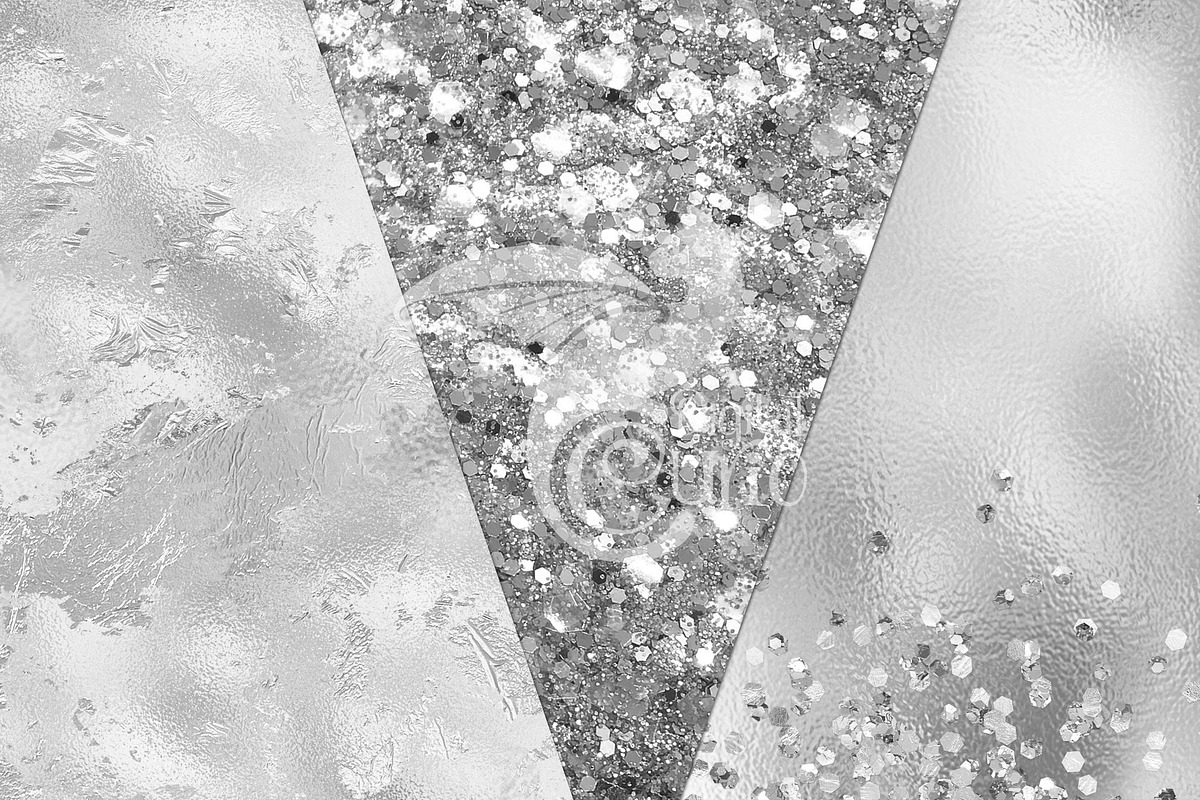 Silver Foil and Glitter Textures, a Texture Graphic by Digital Curio