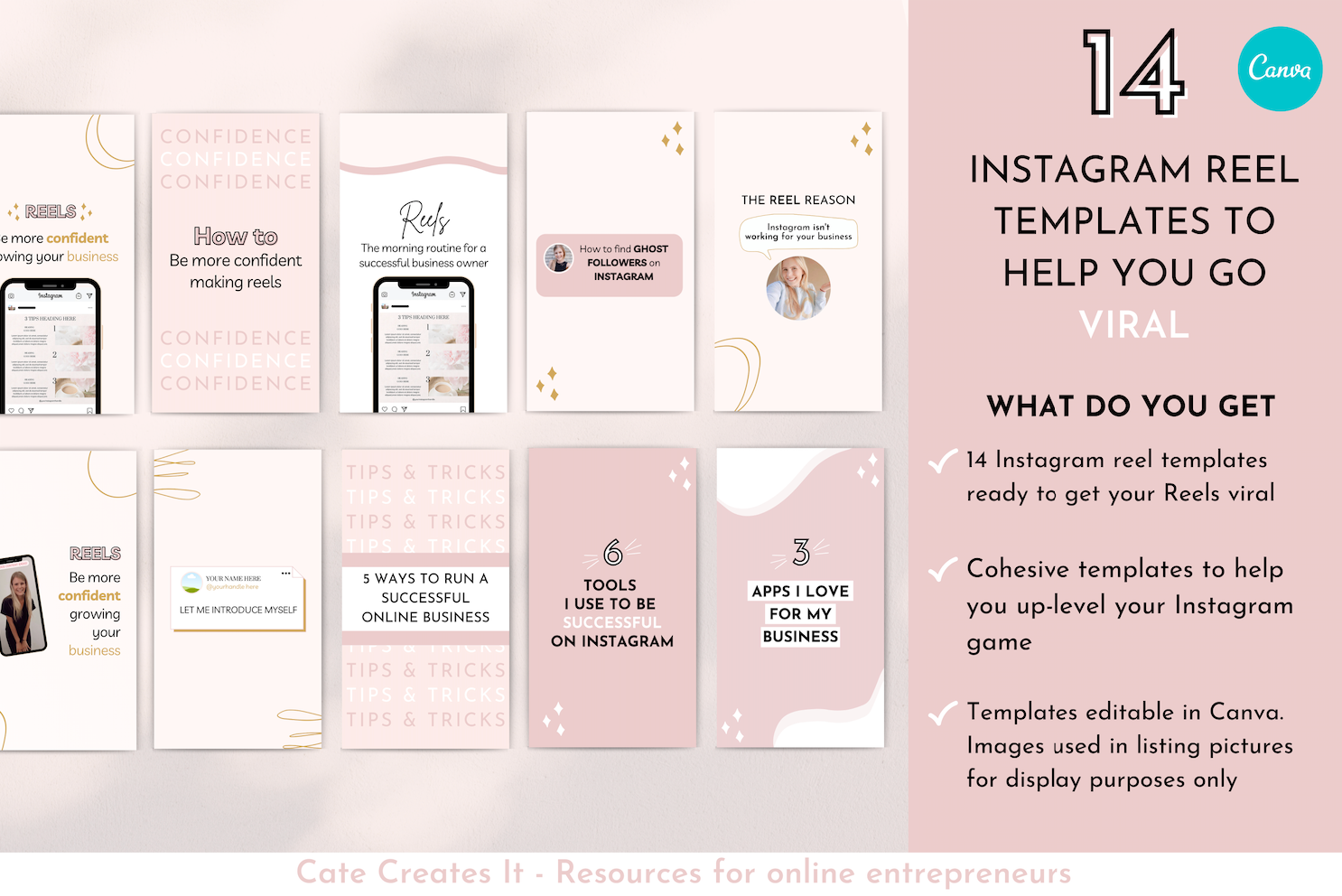 Instagram Reels Templates Canva, A Social Media Template By Cate Creates