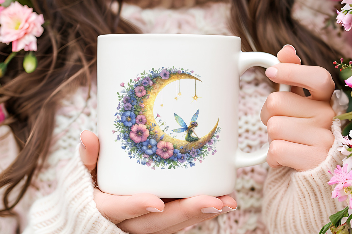Fairy Moon Clipart, an Illustration by RobertsArt (Photo 6 of 7)