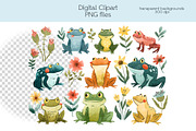 Frogs in Flowers, an Illustration by OllyKo Art (Thumbnail 5 of 6)