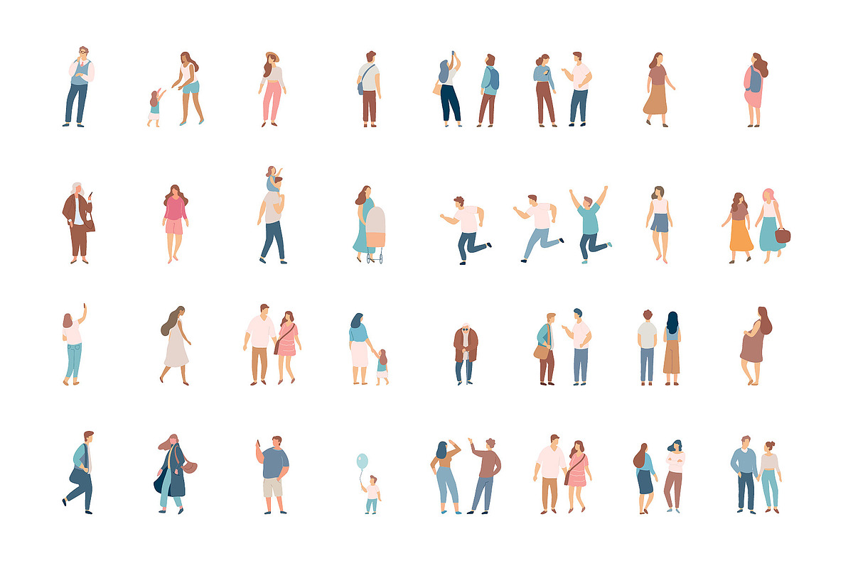 Male and female vector characters, a Person Illustration by Vector_Art (Photo 5 of 9)