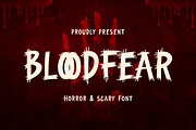 Bloodfear - Horror and Scary Font, a Handwritten Font by Typefactoryco (Thumbnail 1 of 8)