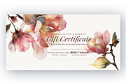 Floral Gift Voucher Template, a Stationery Template by BazziBa♥ (Thumbnail 4 of 5)