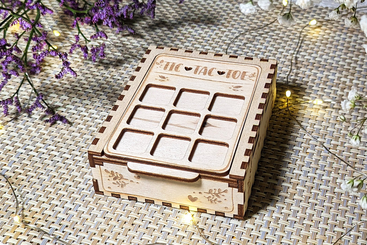 Tic Tac Toe - Laser Cut File, an Object Graphic by VectorPainter (Photo 3 of 18)