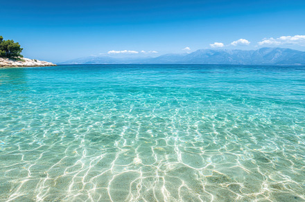 Crystal clear waters of the Aegean S, a Photo by Iftikhar Alam