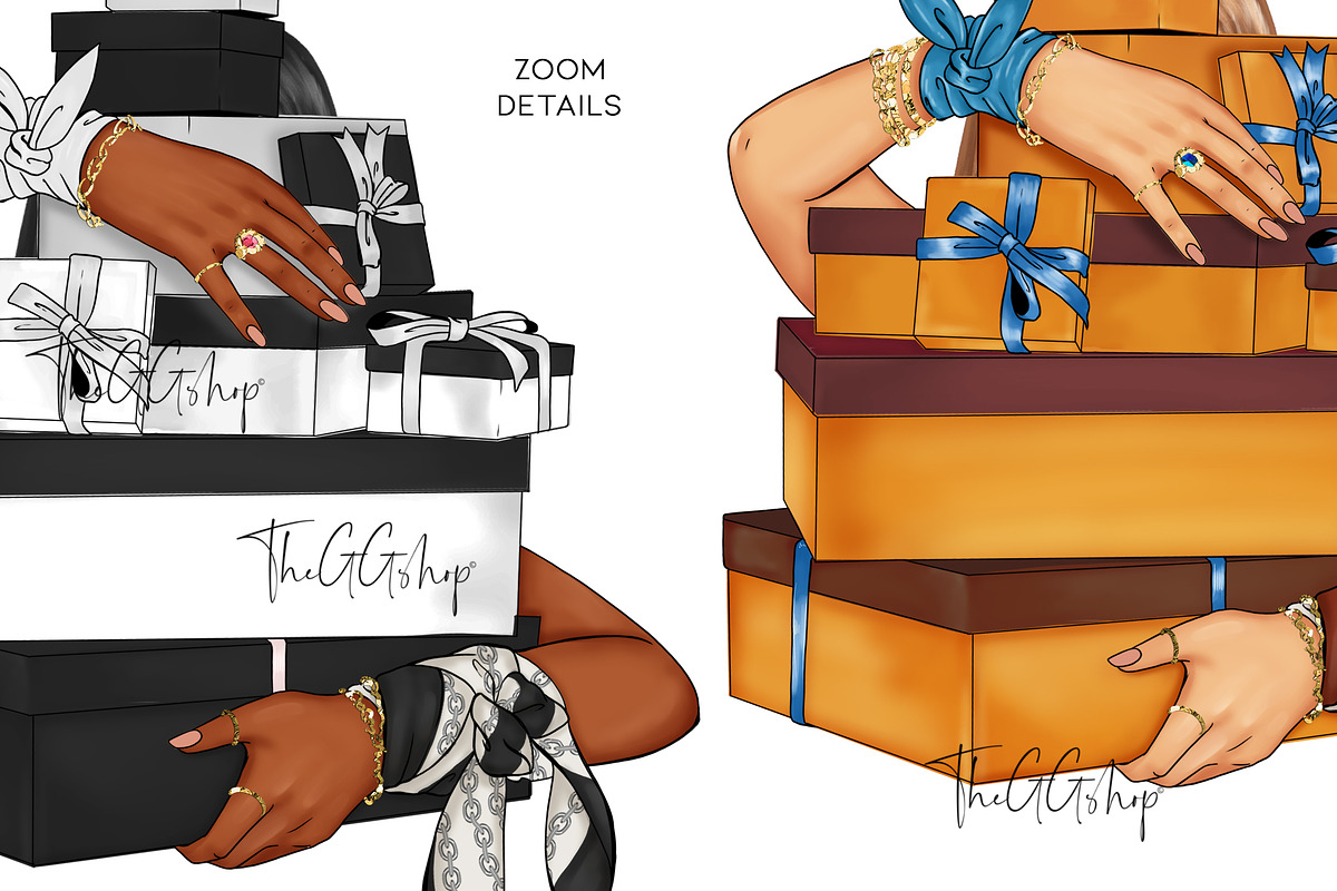 Fashion Planner Girls Clipart set, a Work Illustration by The GG Shop (Photo 4 of 8)