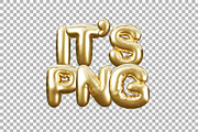 3d Golden&Chrome Inflated Letters, a Graphic by Letters-Shmetters (Thumbnail 4 of 9)