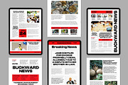 White Red Bold E-Newspaper, a Templates & Theme by graphicook (Thumbnail 3 of 4)