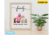 Dogs and Girl Clipart PNG, sitting, a Person Illustration by Podcliparts (Thumbnail 10 of 10)