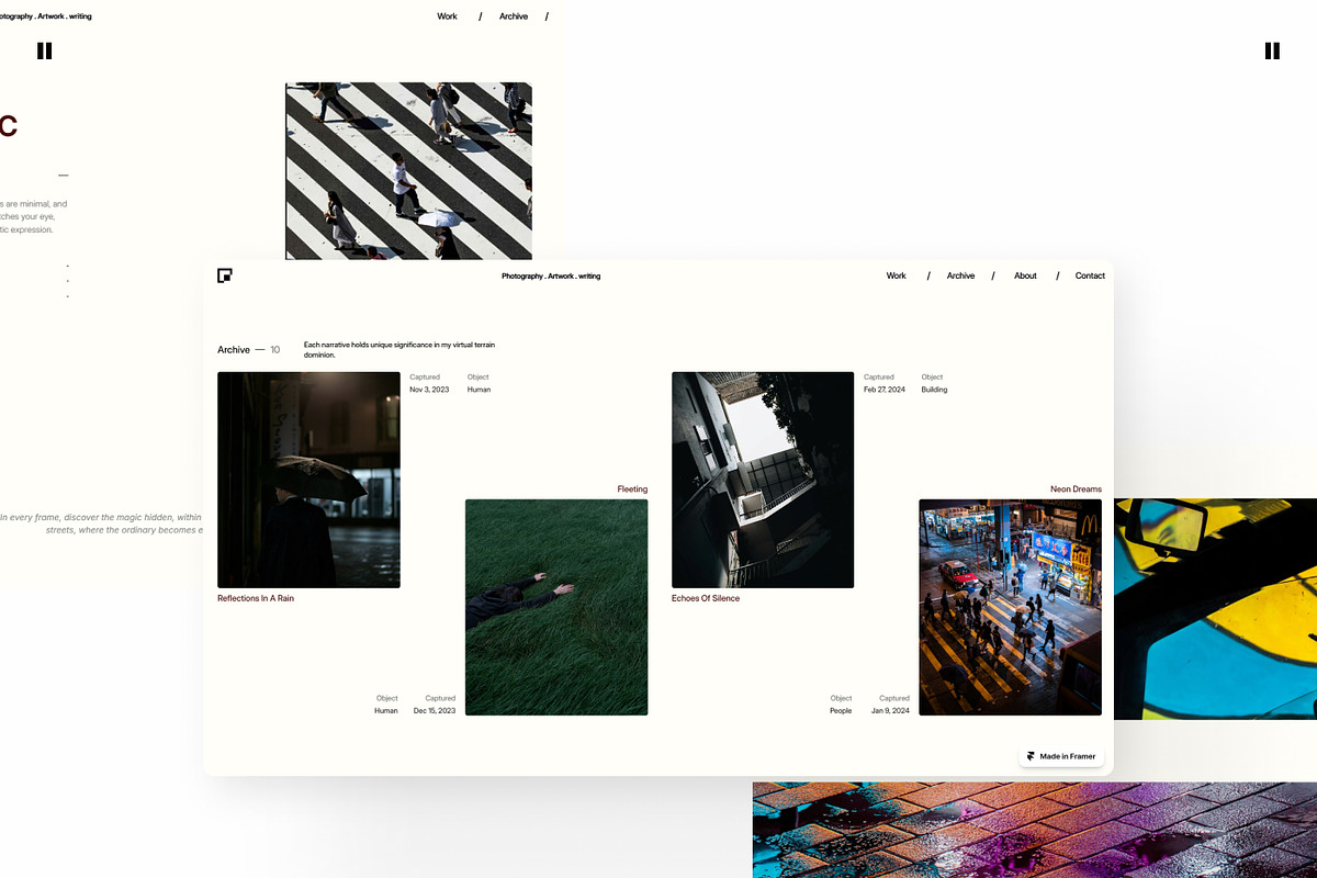 Framer - Portfolio Visual Design, a Websites & App Template by Michjkellyux (Photo 4 of 6)