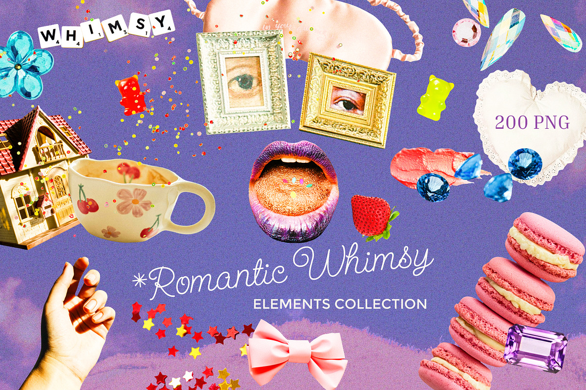 Romantic Whimsy Elements Collection, an Object Graphic by Anzhelika (Photo 1 of 13)