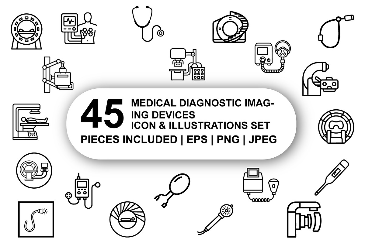 Medical diagnostic imaging Icon Set, an Outline Icon by Nurlan's shop (Photo 1 of 6)