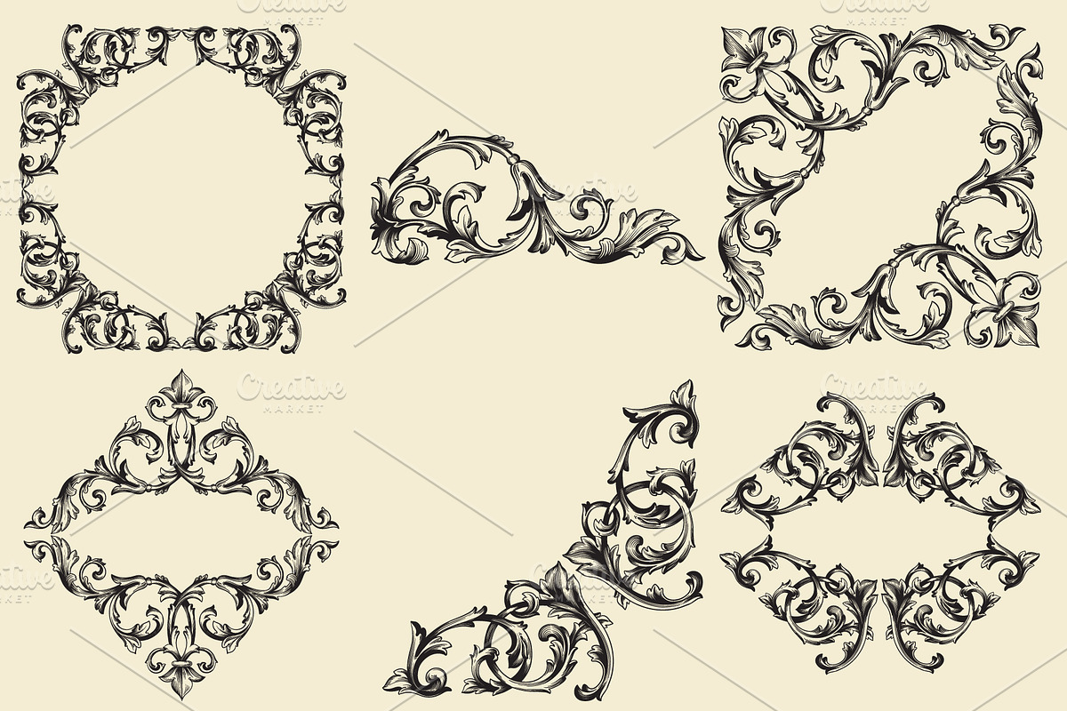 Frames And Borders Vintage, a Decorative Illustration by Samira (Photo 5 of 5)