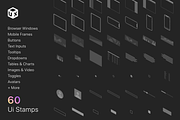 Procreate UI Brush Kit, a Brush Add-On by UXBin (Thumbnail 2 of 4)