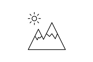 Mountain Linear Icon