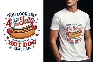 4th of July Hot Dog PNG, a Food Illustration by Unique Design Team