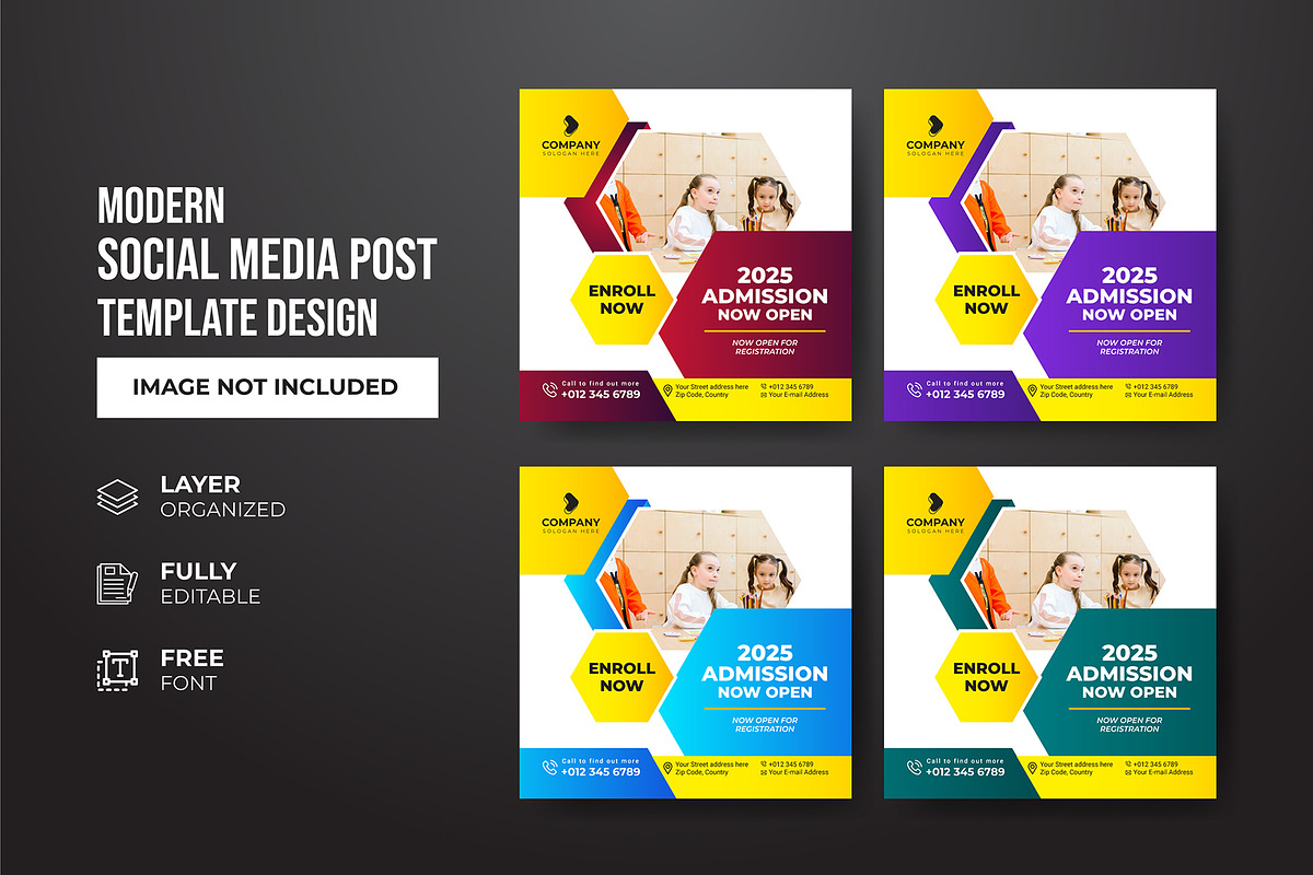Social Media Post Template, a Social Media Template by gstudiovect21 (Photo 58 of 72)