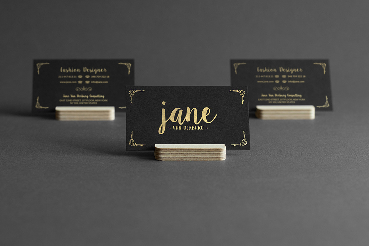 Gold And Black Business Card, a Business Card Template by Marvel (Photo 2 of 5)