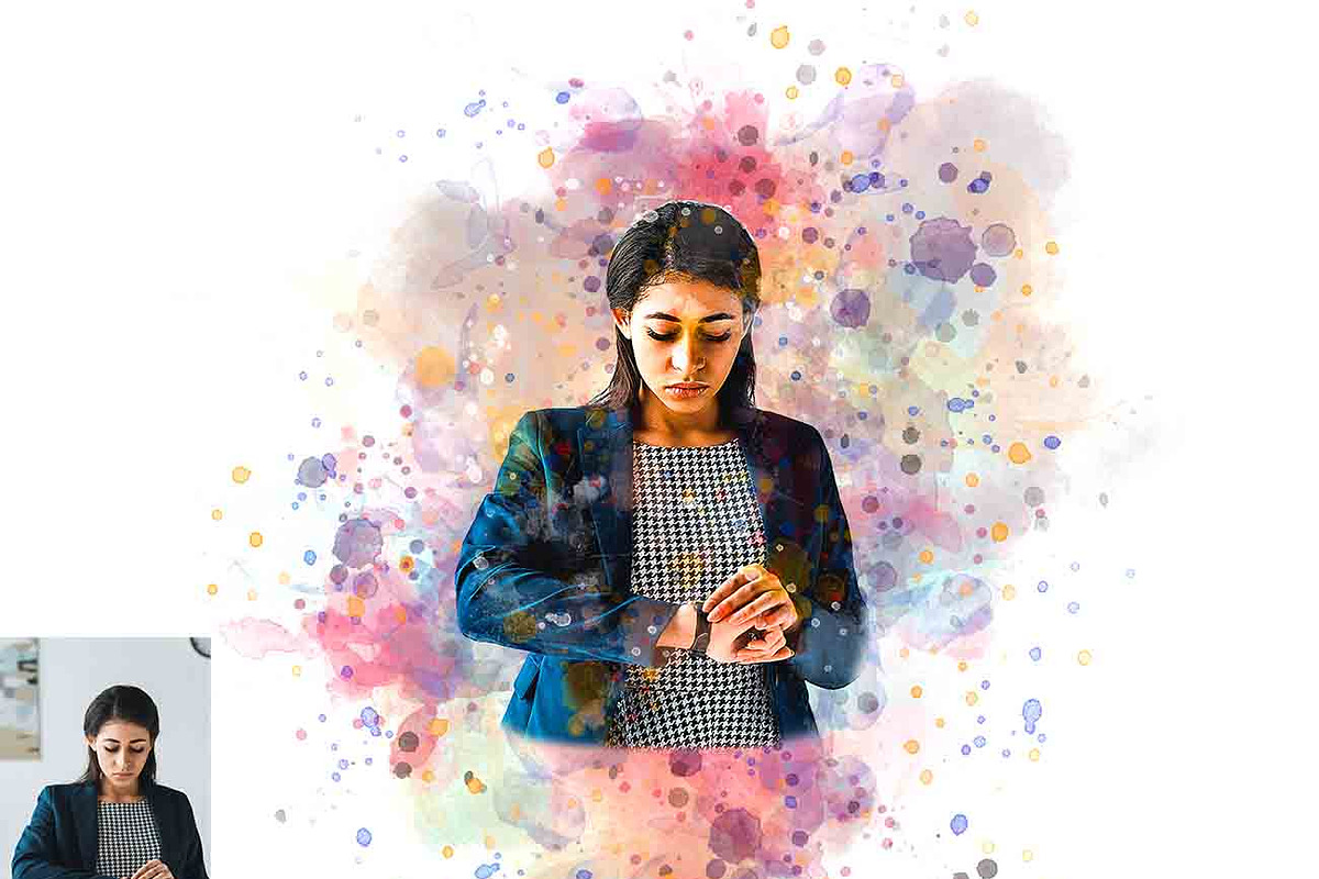 Shower Watercolor Photoshop Action, an Action Add-On by Studio Retouch