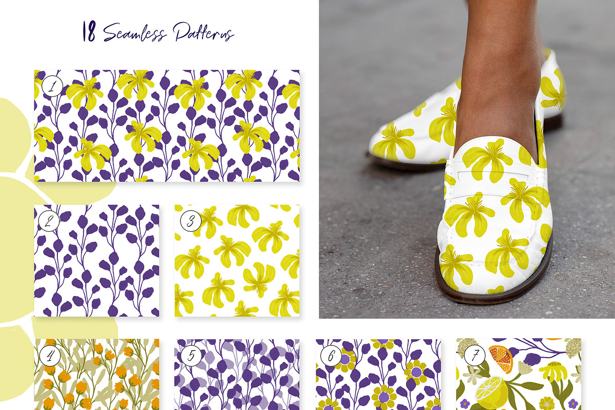 Summer Fruits Flowers Seamless Patte, a Pattern Graphic by KomannaArt (Photo 10 of 11)
