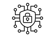 Cyber Security Line Icon, an Outline Icon by Pexelpy (Thumbnail 1 of 2)