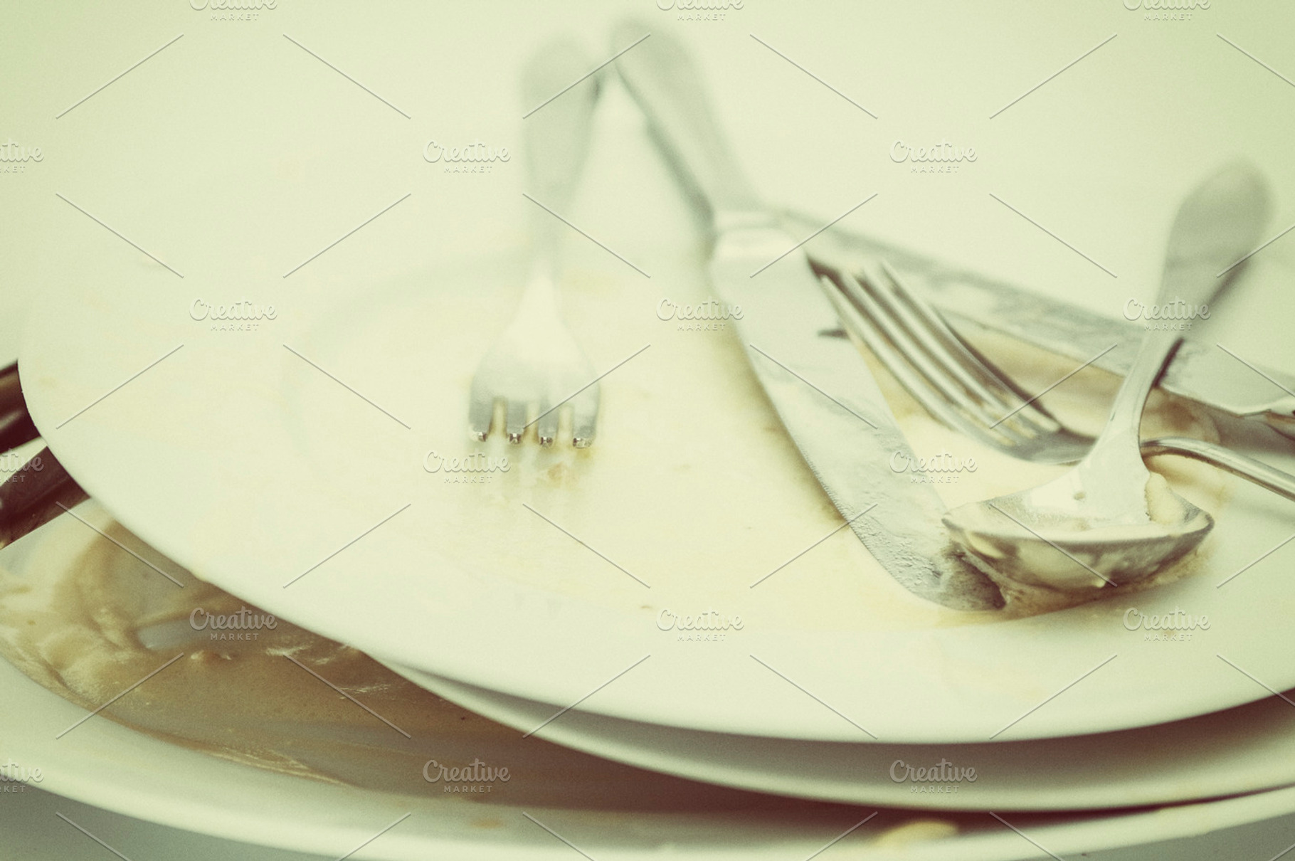 Dirty dishes stock photo containing dinner and finished, a Food & Drink Photo by Patricia Hofmeester