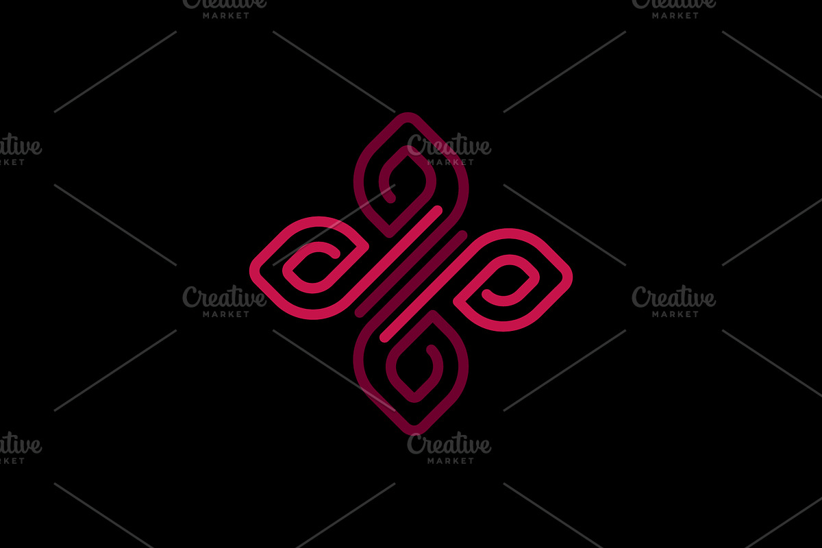 Flower with initial P D B logo, a Branding & Logo Template by Atlantis X Nurman Arbai (Photo 2 of 2)