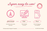 Cute Pink Craft Pack Instagram Post, a Social Media Template by Hell Yeah Designs (Thumbnail 4 of 6)