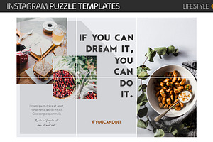 Lifestyle Instagram Puzzle Templates