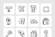 Filming Icons, an Outline Icon by Prosymbols (Thumbnail 7 of 7)