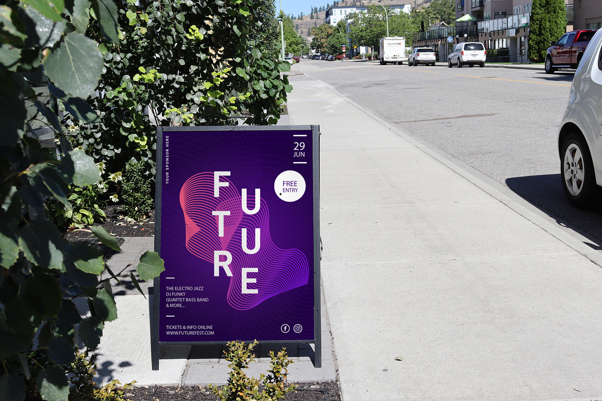 Outdoor Sign & Poster Mockup, a Product Mockup by Galaxybomb