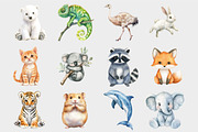 Watercolor Animal Clipart, a Seasonal Illustration by Design Market (Thumbnail 4 of 5)