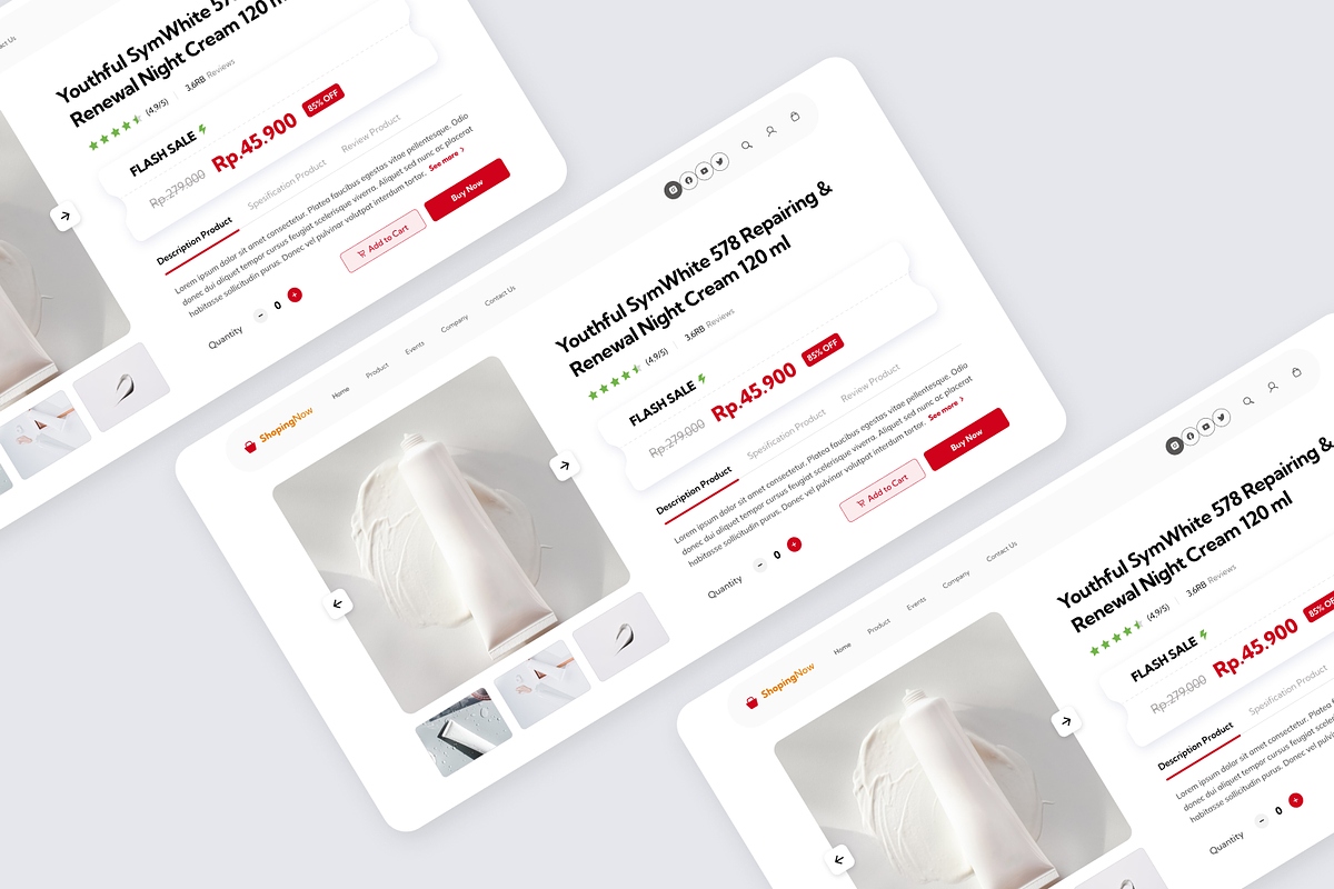 Product Skincare Hero Section, an UI Kit Template by Annora Studio (Photo 2 of 4)