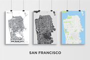 5 maps of USA cities, a Decorative Illustration by MaximGertsen (Thumbnail 4 of 9)