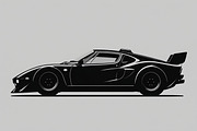 Sports Car Silhouette bundle, an Illustration by yasushie (Thumbnail 5 of 9)