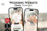 Pink Rose Wedding Website Invitation, a Landing Page Template by Everyday Perfection (Thumbnail 1 of 10)
