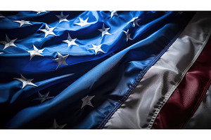 officers us flag blue line ai, a Technology Photo by pikepicture