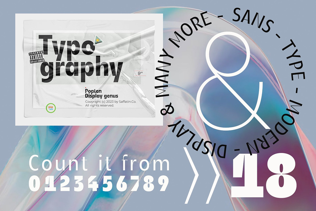 Popten Display Family Font, a Sans Serif Font by Siwox Studios (Photo 3 of 9)