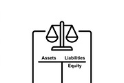 32 Accounting Bookkeeping Icon Set, an Outline Icon by adenpinkstore (Thumbnail 2 of 15)