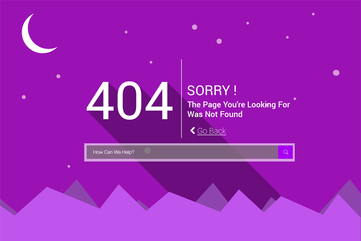 Material Design 404 Page, a Websites & App Template by Saif71 - Shop (Photo 3 of 6)
