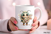 Whimsical Spring Bee Clipart PNG, an Illustration by Craft Nest (Thumbnail 8 of 11)